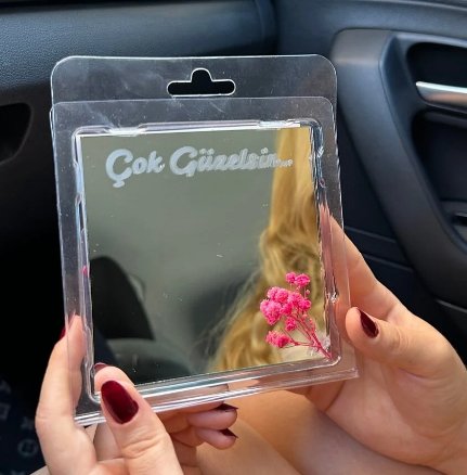 Aynalı Saç Tokası Seti - Sevgililer Günü Özel